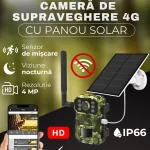 Cameră de Supraveghere 4G cu panou solar inclus  de vinatoare