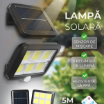 Lampa Solara in forma cu panou detasabil si 5 metrii de cablu
