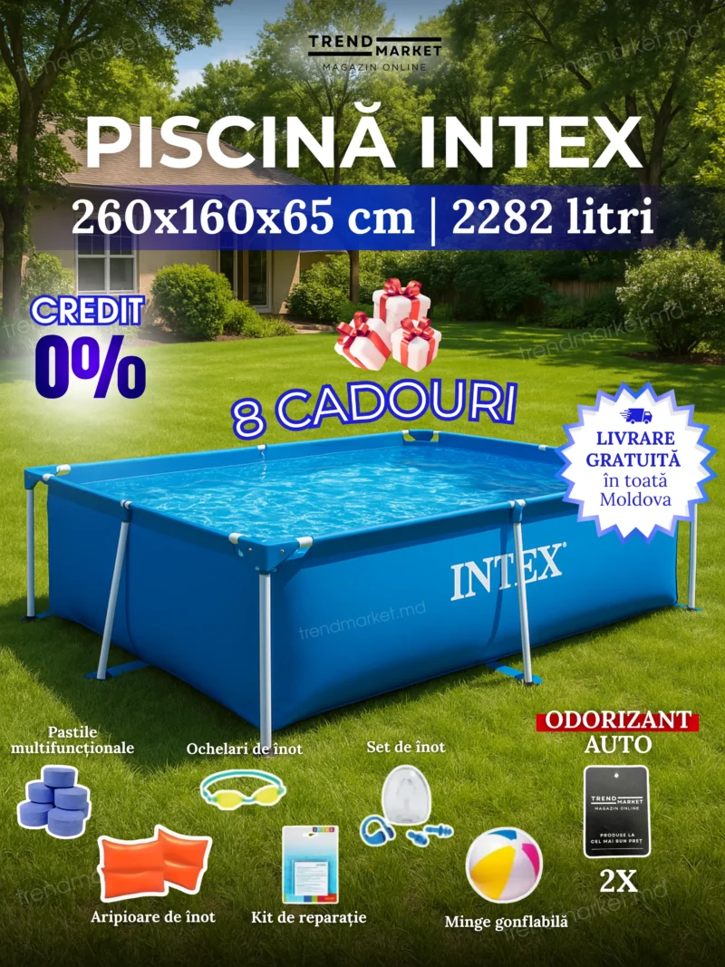 Piscină Intex 28271  Dimensiune: 260x160x65 см  Volum: 2282 litri