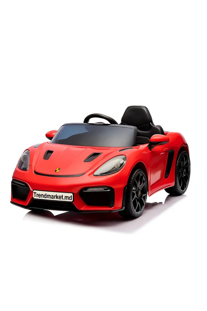 Mașină electrică Porsche 718 roșie