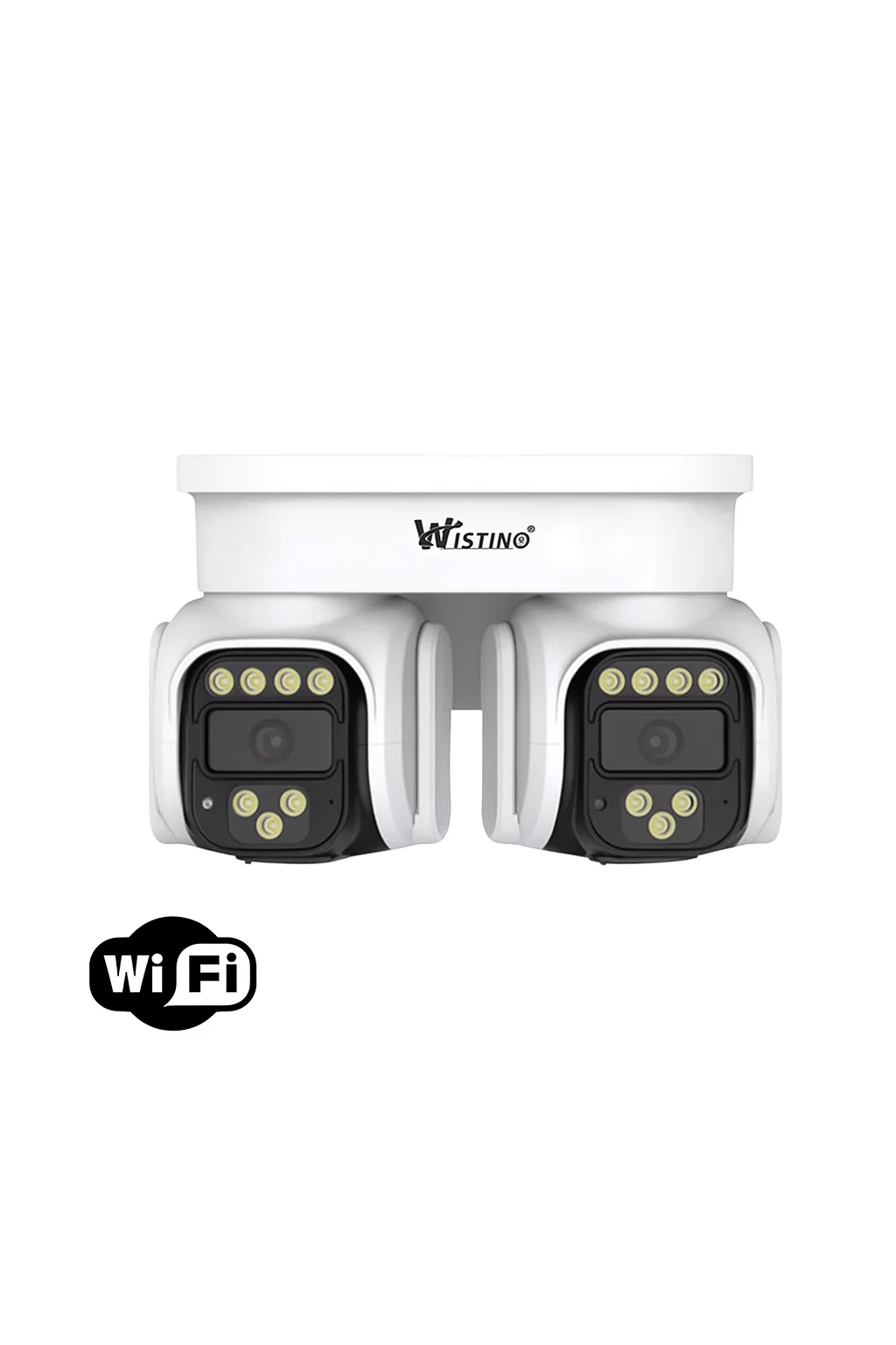 Camera de supraveghere WIFI 4K, 2 lentile 360 , Detectie dubla, Control din aplicatie, Comunicare bidirectionala, Urmarire automata