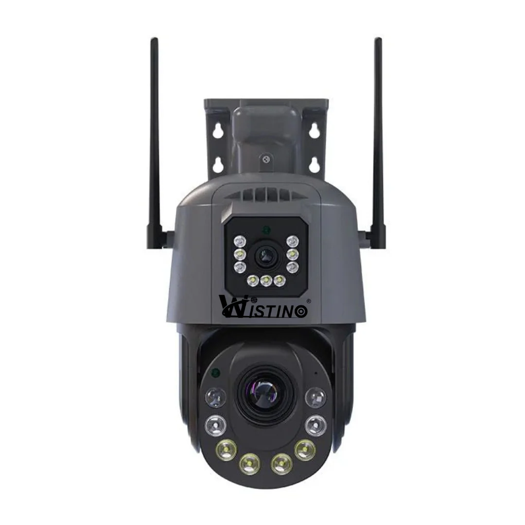 Camera de supraveghere WIFI 4K, Zoom 100X, 2 lentile, Control din aplicatie, Detectie umana, Rezistenta la apa IP66