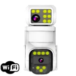 Camera de supraveghere WIFI 4K, 8MP, 2 lentile, Rezistenta la apa IP66, Control din aplicatie, Urmarire automata