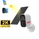 Camera de supraveghere cu incarcare solara 4G Cartela SIM 2K, 4MP, Baterie incorporata, Control din aplicatie,Rezistenta la apa IP66