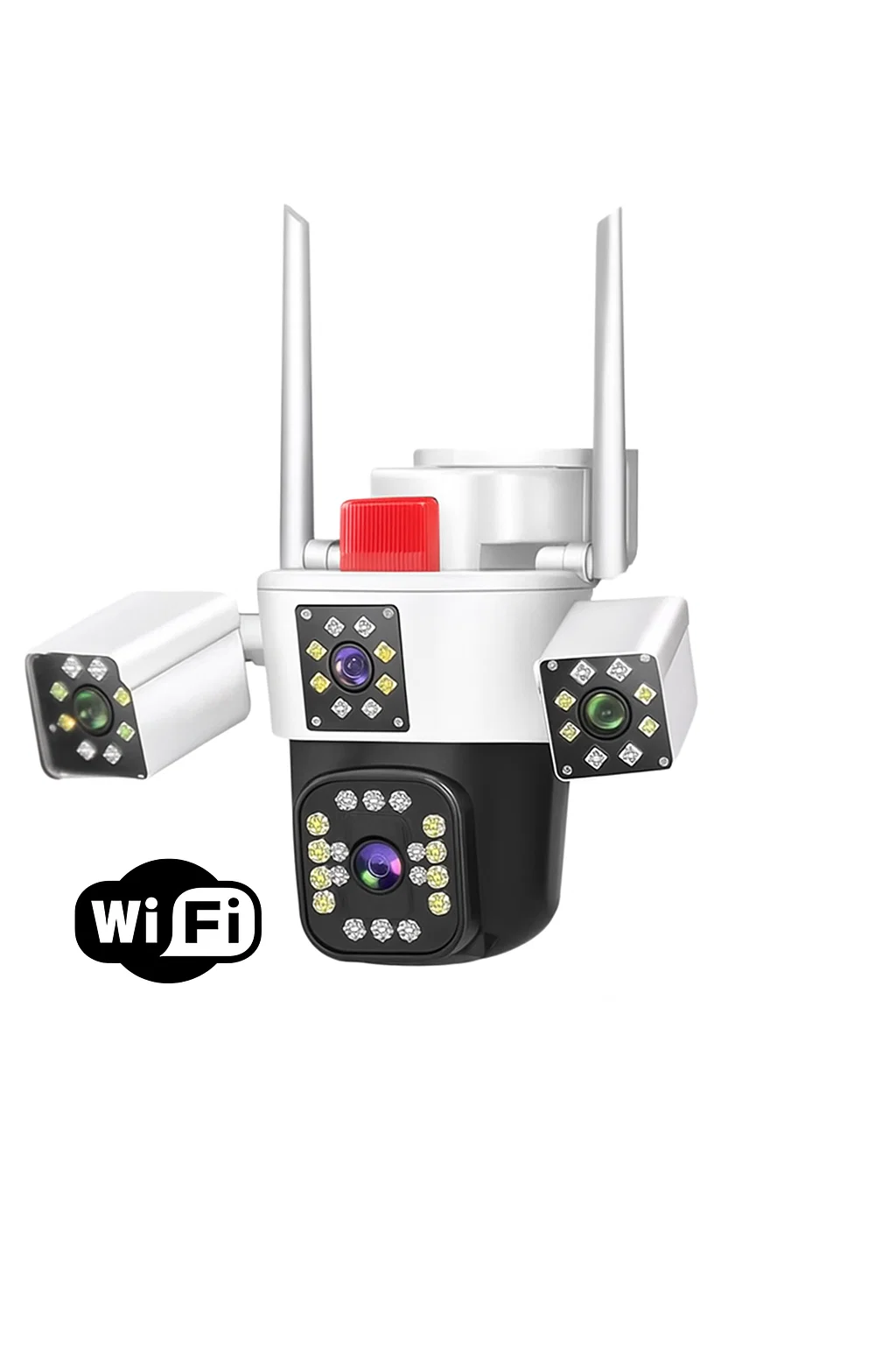 Camera de supraveghere WIFI 6K, 9 MP 3+3+3, 3 lentile, Control din aplicatie, Comunicare bidirectionala, Urmarire automata, Multi lens