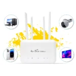 Router WiFi de la cartela 4G  300Mbps, 4 antene externe, acumulator inclus 4000mAh