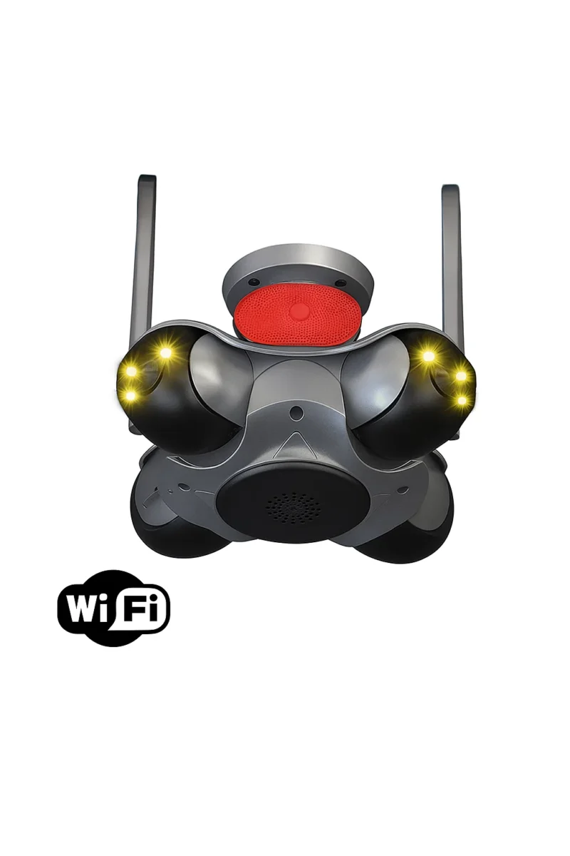 Camera de Supraveghere WiFi 8K, Control din Aplicatie, Detectia Miscarilor, Alarma Sonora, 4 Lentile PTZ, IP66, Comunicare Bidirectionala