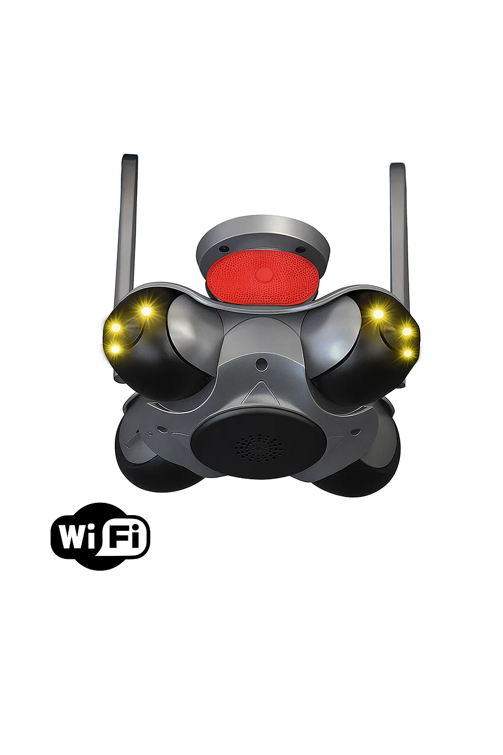 Camera de Supraveghere WiFi 8K, Control din Aplicatie, Detectia Miscarilor, Alarma Sonora, 4 Lentile PTZ, IP66, Comunicare Bidirectionala