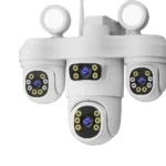 Camera de Supraveghere Crocodil, Conexiune WIFI, 3 Lentile, 12 MP, Vedere Panoramica, Night vision