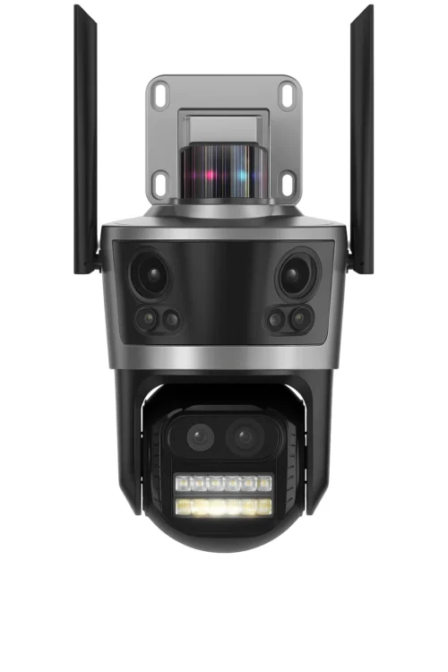 Camera de supraveghere WIFI 4K 4+4+4+4MP, 4 lentile, 8X ZOOM Control din aplicatie, Rezistenta la apa, Alarma