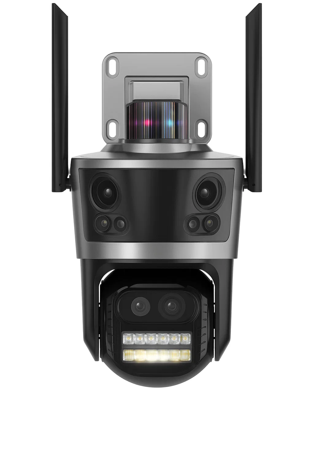 Camera de supraveghere WIFI 4K 4+4+4+4MP, 4 lentile, 8X ZOOM Control din aplicatie, Rezistenta la apa, Alarma